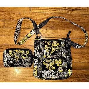 Vera Bradley Baroque Crossbody Purse Bag & Matching Wallet RETIRED PATTERN 2010